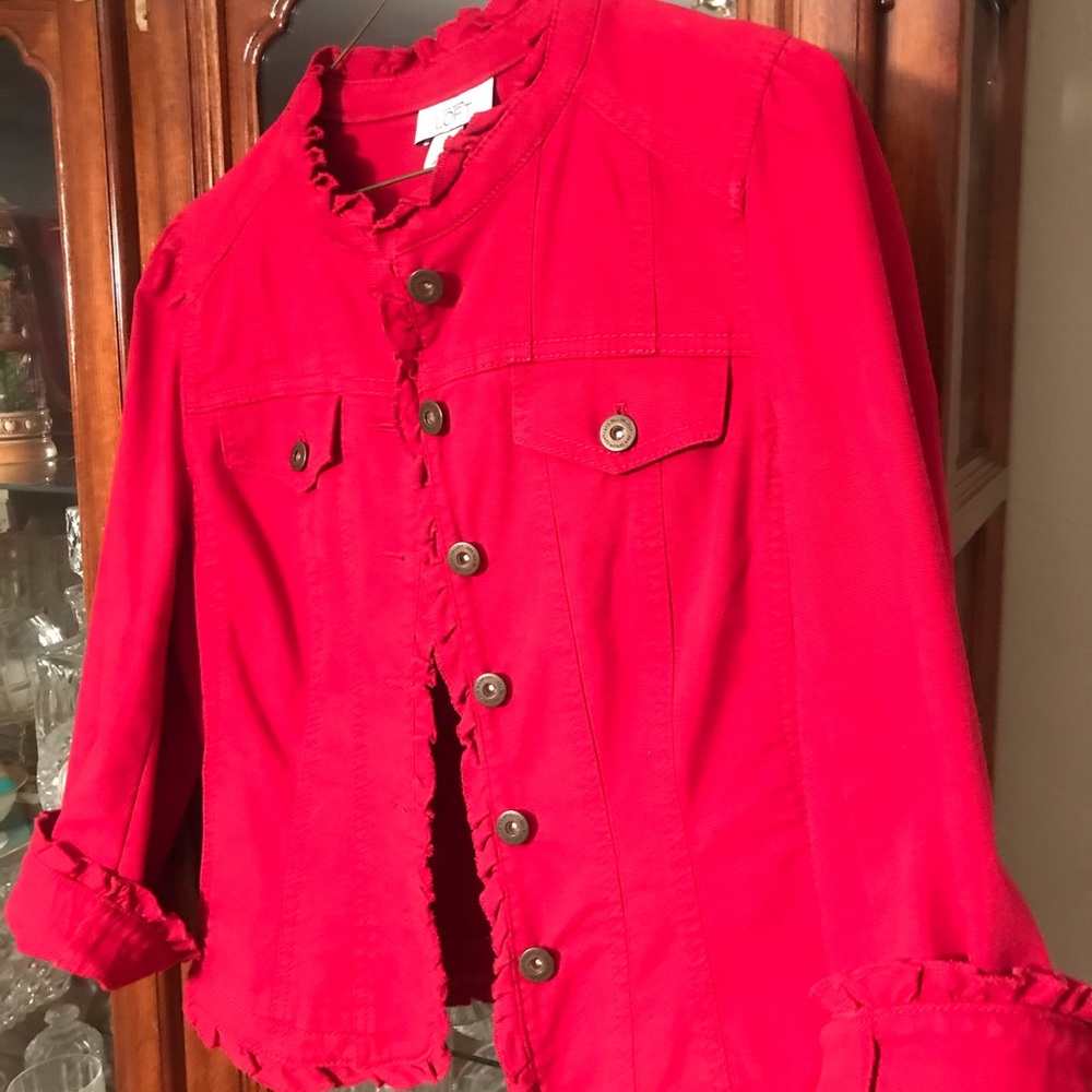 Red Jean Jacket